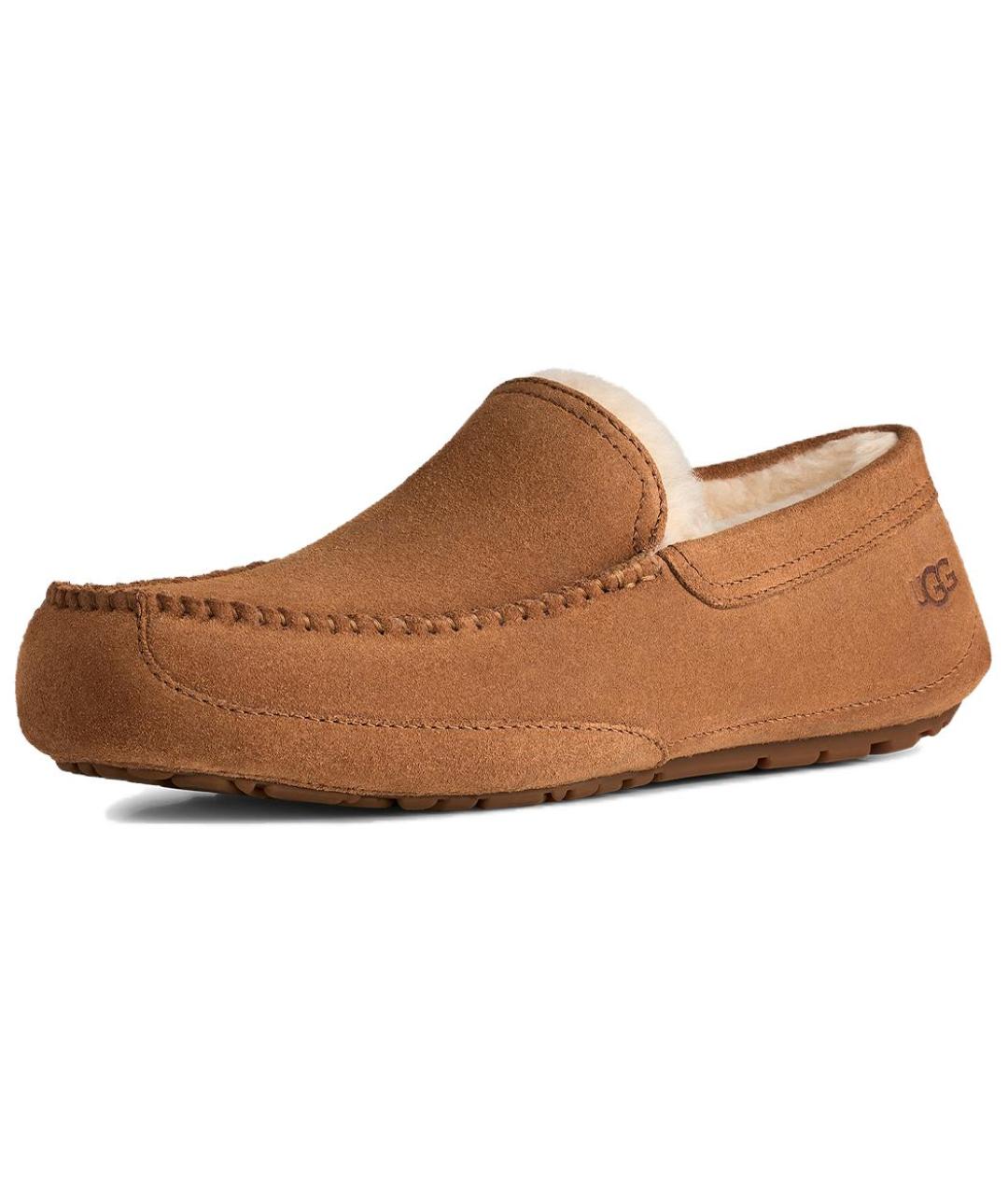 UGG AUSTRALIA Коричневые нубуковые лоферы, фото 2