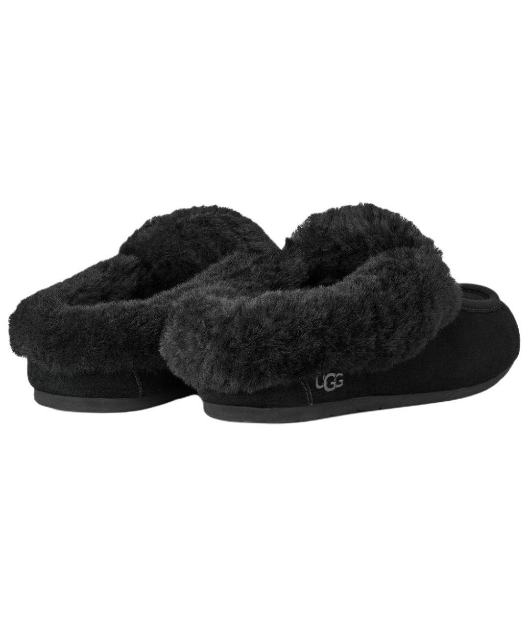 UGG AUSTRALIA Черные нубуковые мюли, фото 4