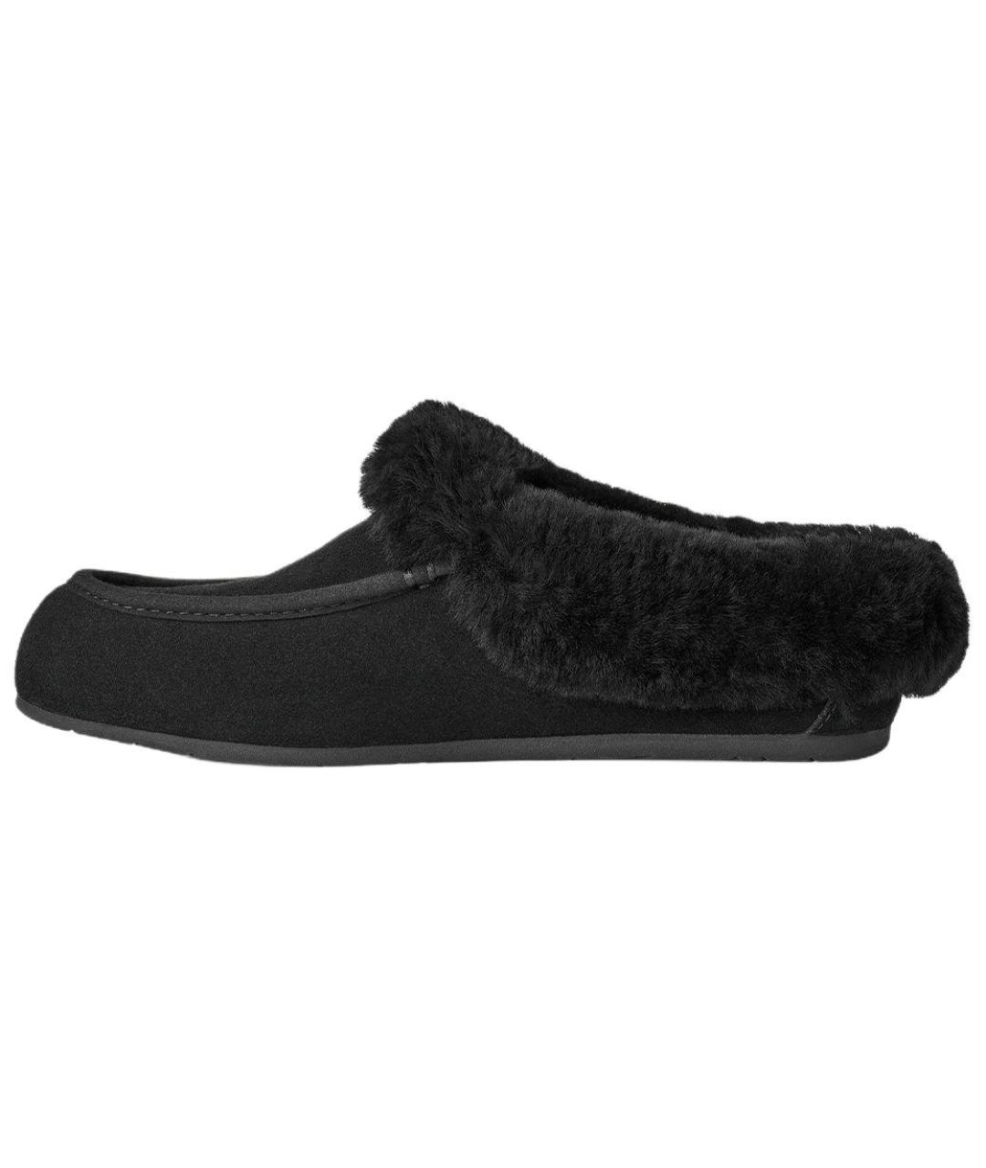 UGG AUSTRALIA Черные нубуковые мюли, фото 3