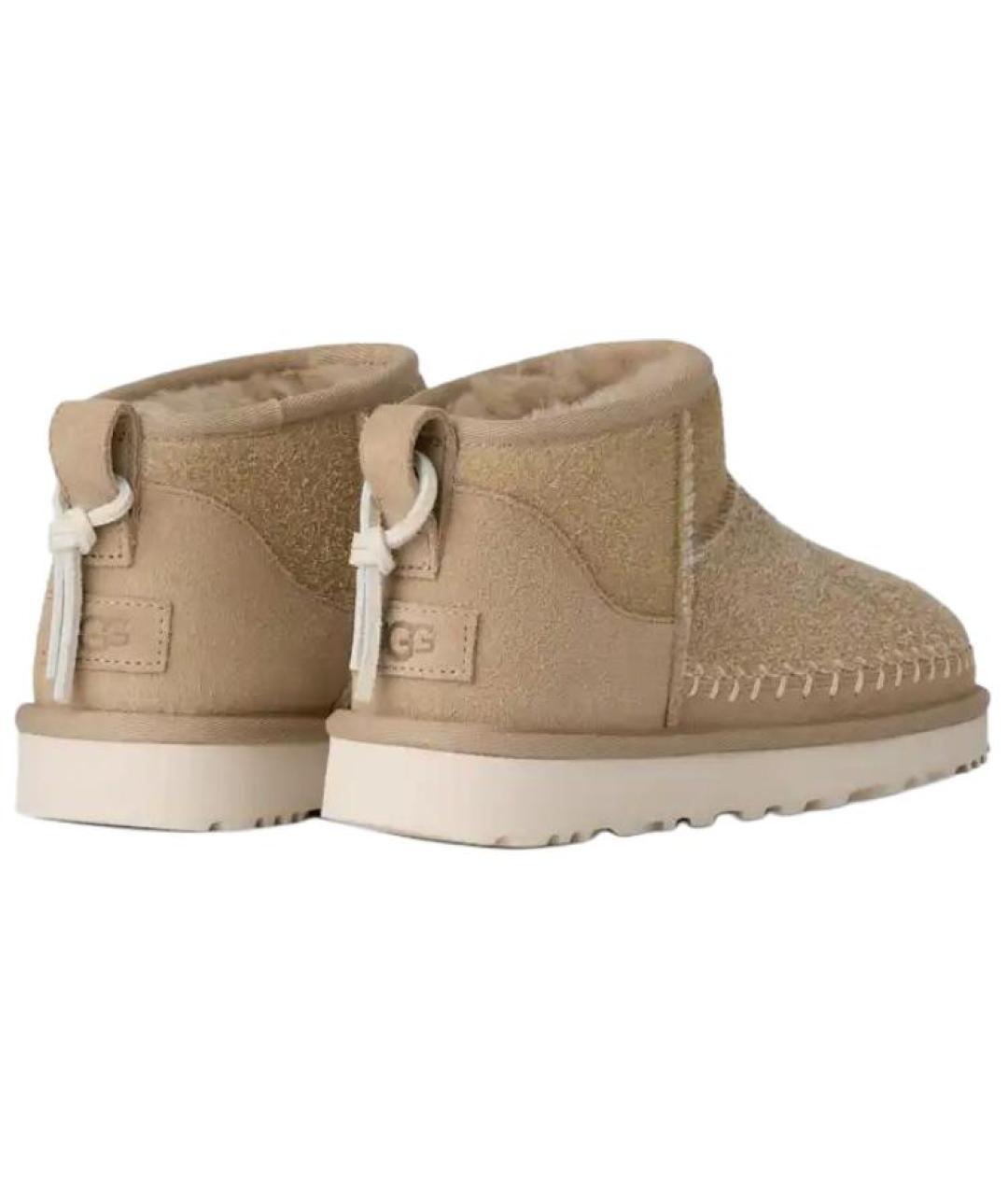 UGG AUSTRALIA Бежевые замшевые ботинки, фото 4