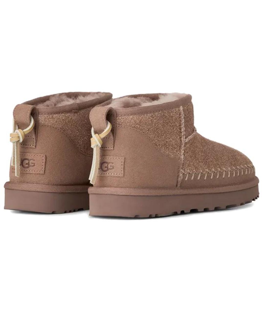 UGG AUSTRALIA Коричневые замшевые ботинки, фото 4