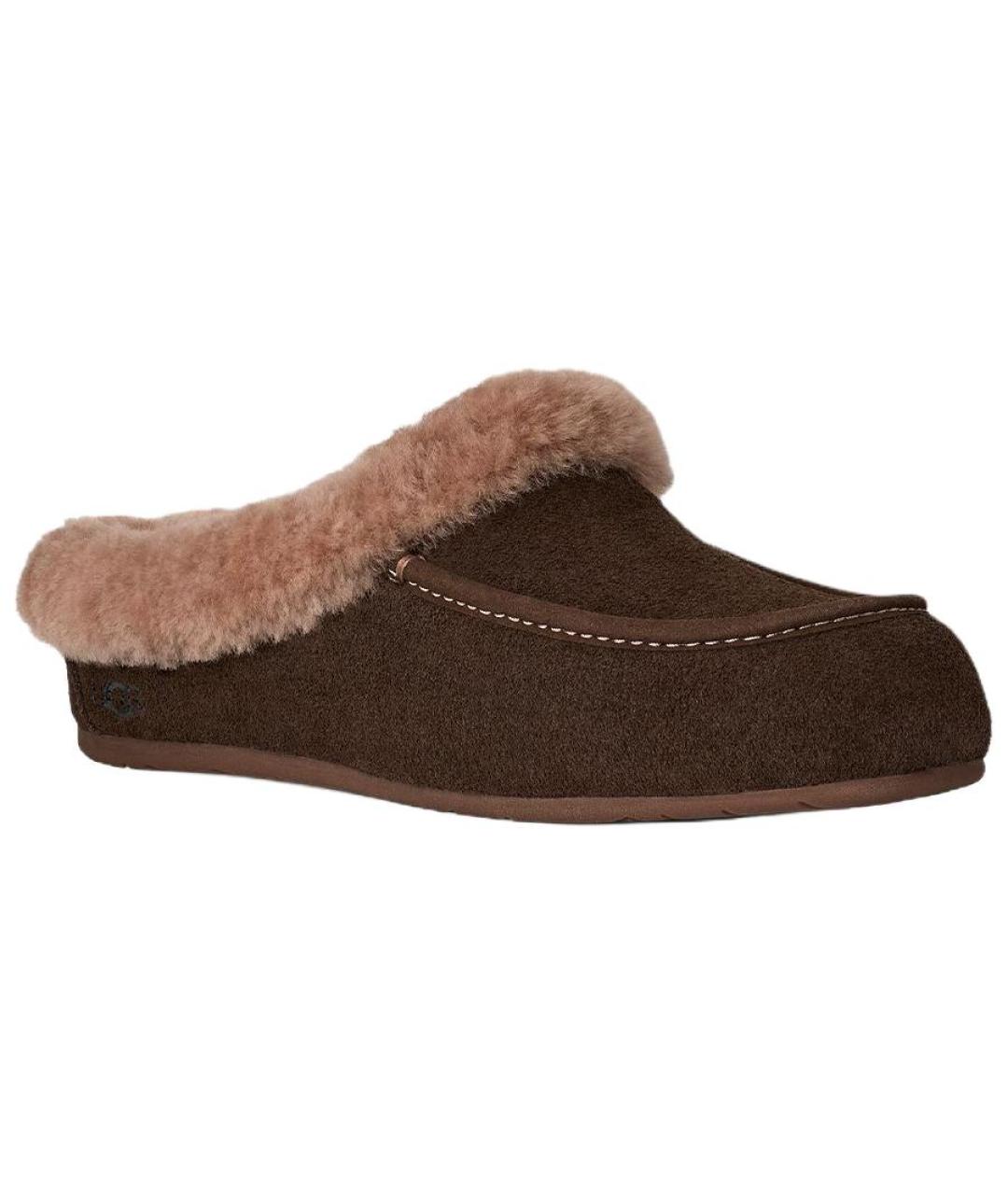 UGG AUSTRALIA Коричневые нубуковые мюли, фото 1