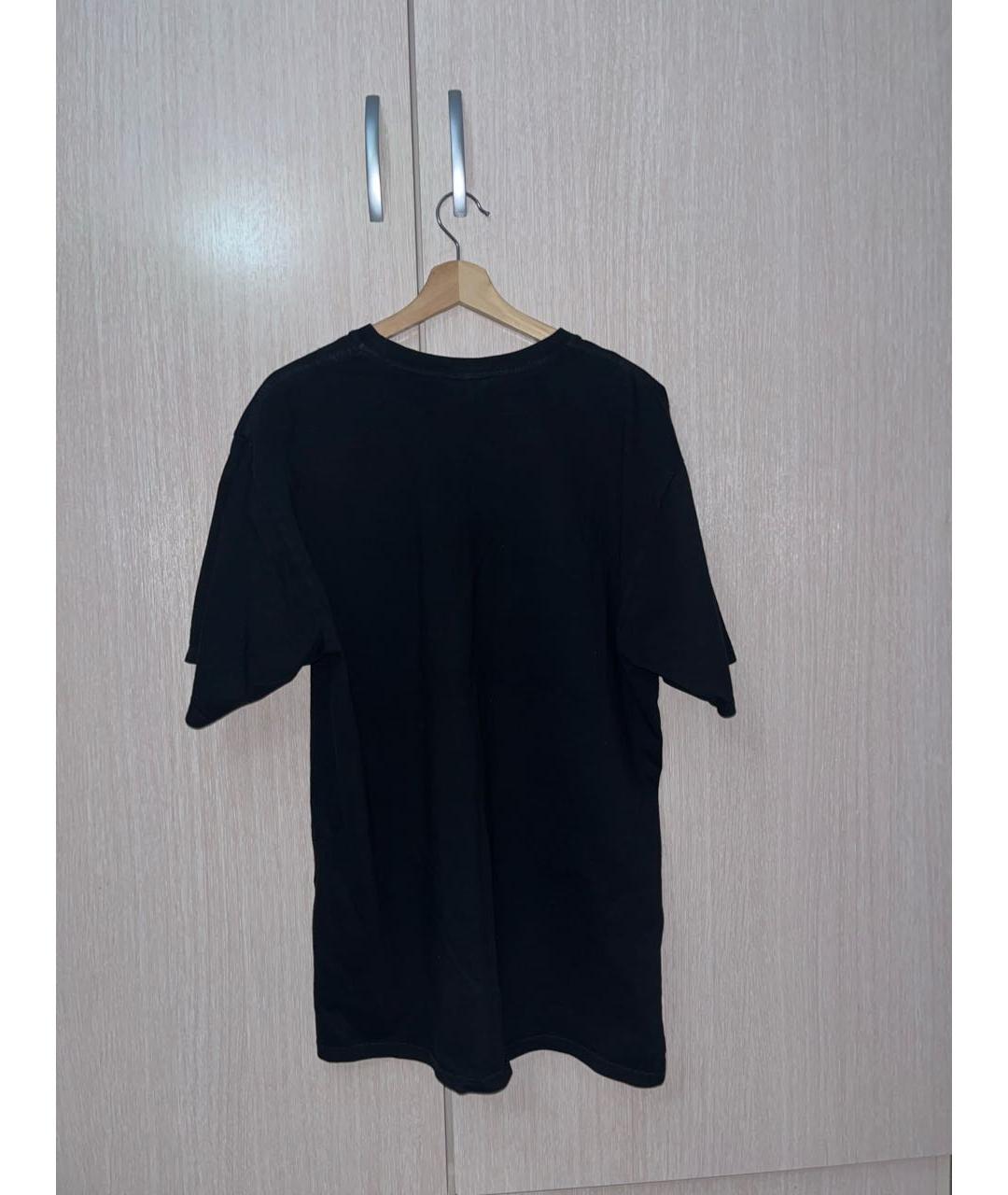 STUSSY Черная хлопковая футболка, фото 2