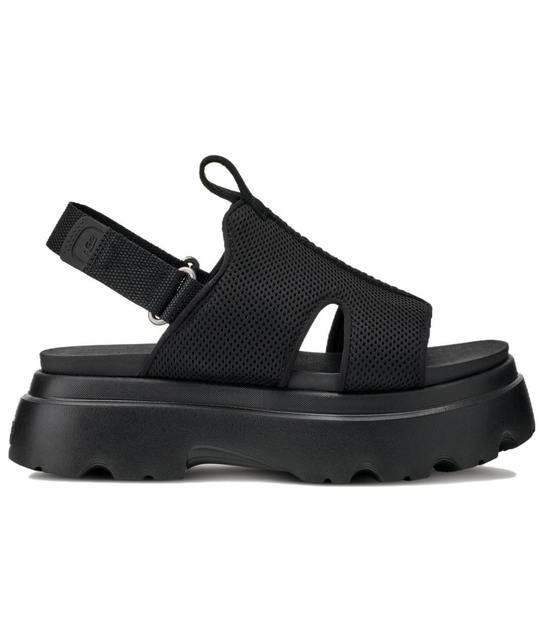 UGG AUSTRALIA Черные текстильные сандалии, фото 1