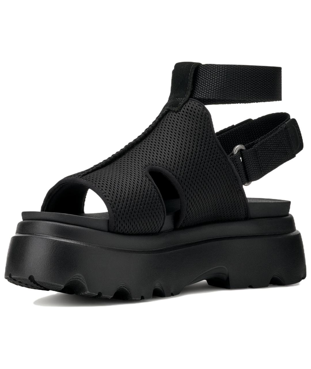 UGG AUSTRALIA Черные текстильные сандалии, фото 2