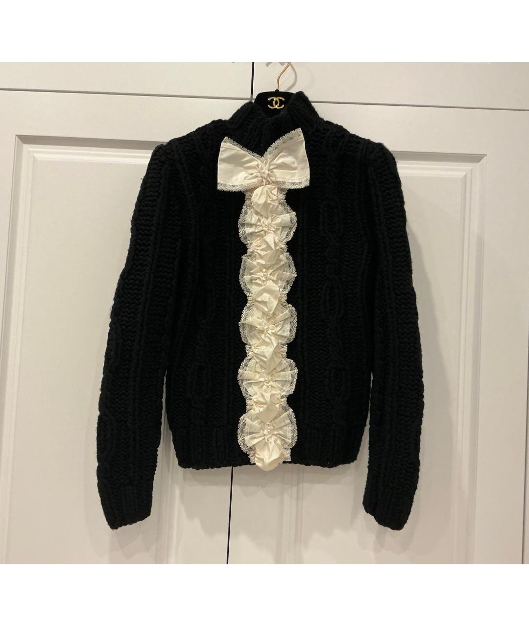 CHANEL Черный шерстяной джемпер / свитер, фото 7