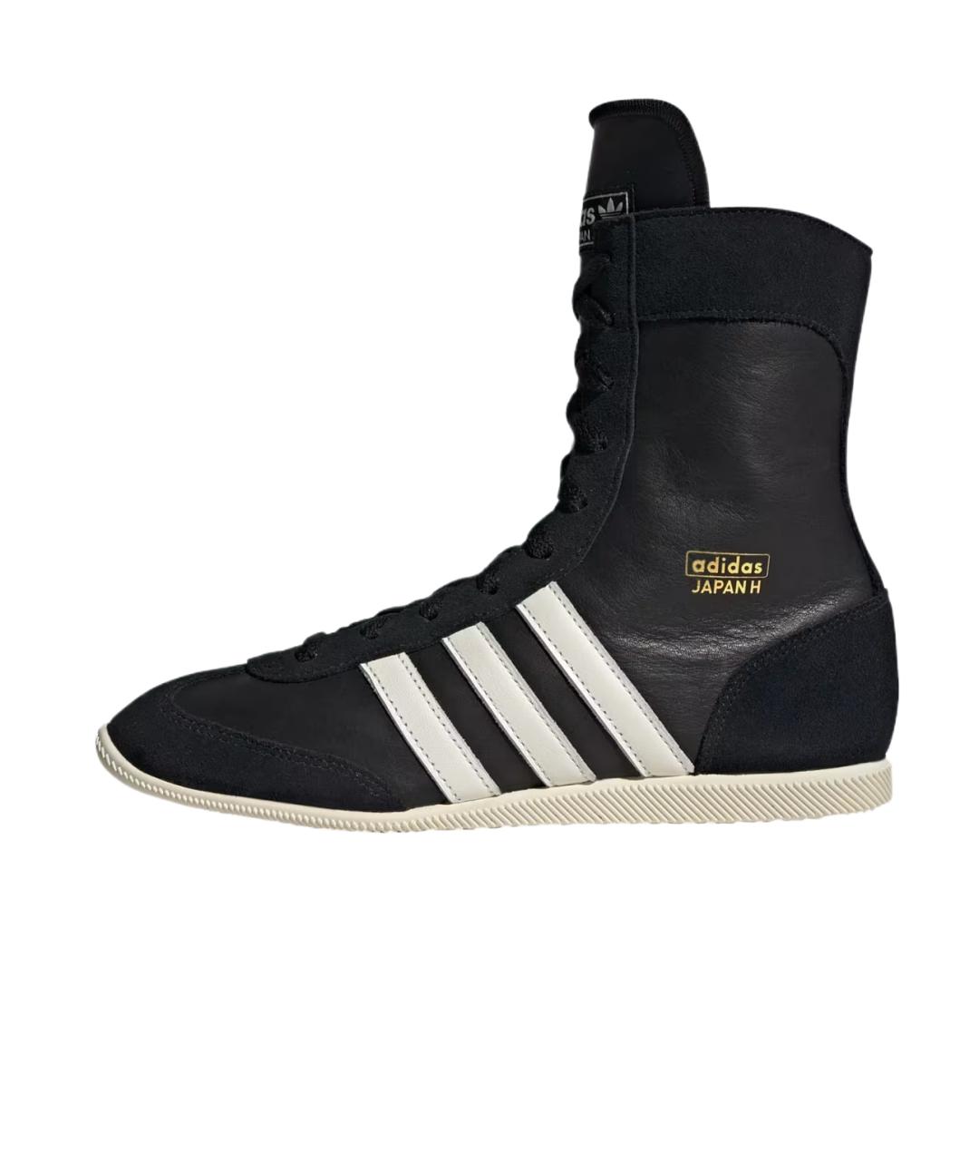 ADIDAS Черные кожаные кроссовки, фото 2