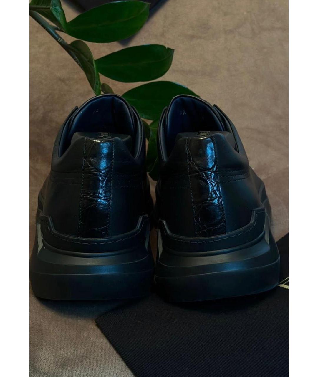 ZILLI Черные кожаные слипоны, фото 4