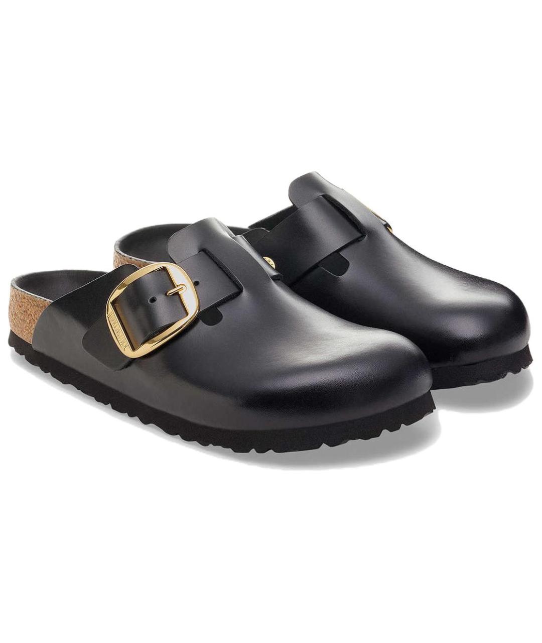BIRKENSTOCK Черные кожаные мюли, фото 4