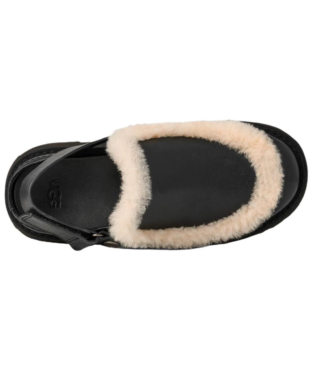 UGG AUSTRALIA Черные кожаные мюли, фото 5