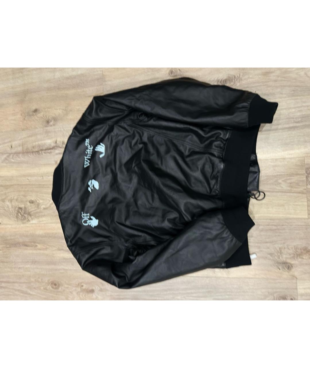 OFF-WHITE Черная кожаная куртка, фото 6