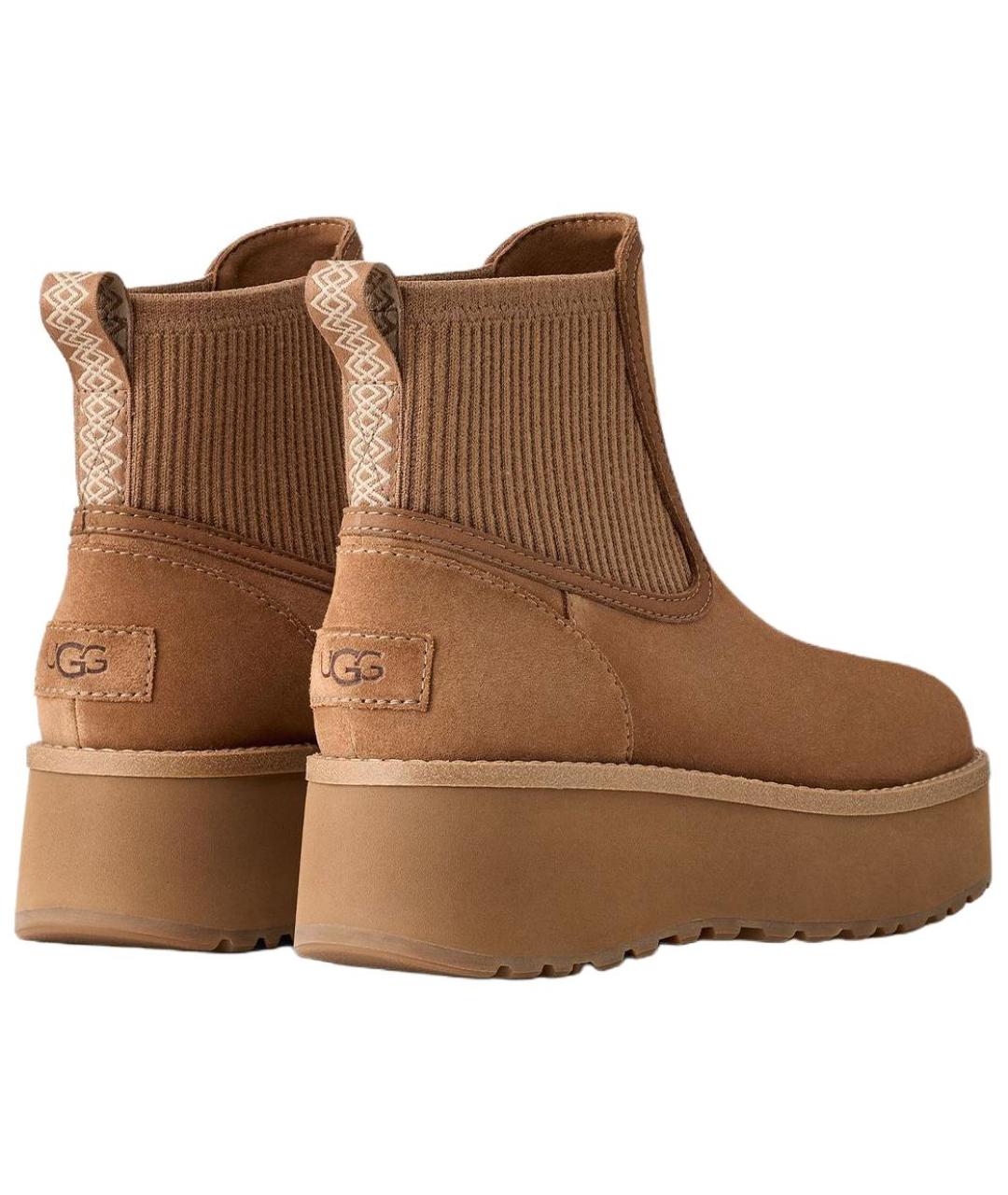 UGG AUSTRALIA Коричневые нубуковые сапоги, фото 4