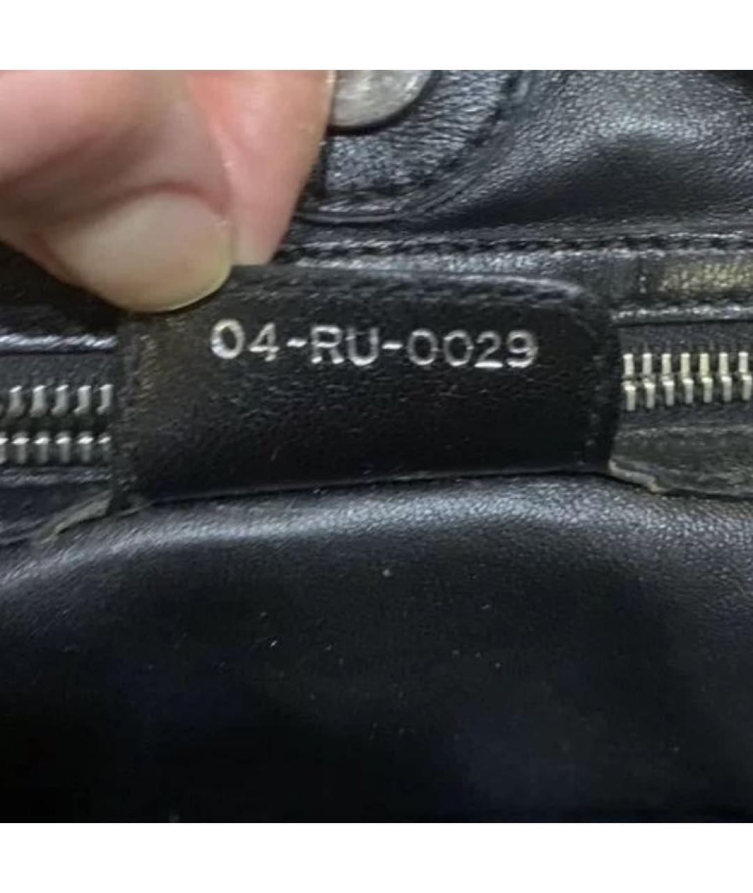 CHRISTIAN DIOR Черная кожаная сумка через плечо, фото 6