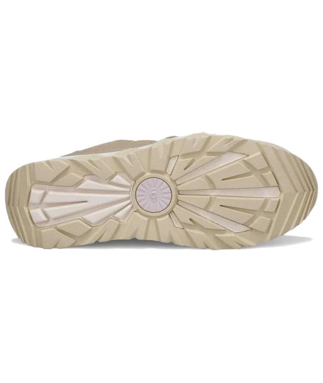 UGG AUSTRALIA Бежевые замшевые высокие кроссовки / кеды, фото 4