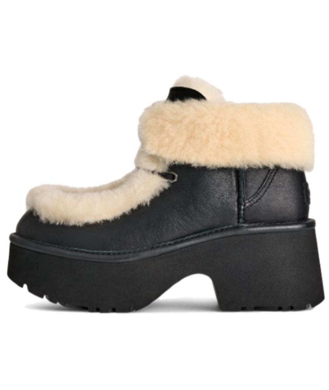 UGG AUSTRALIA Черные кожаные сапоги, фото 2
