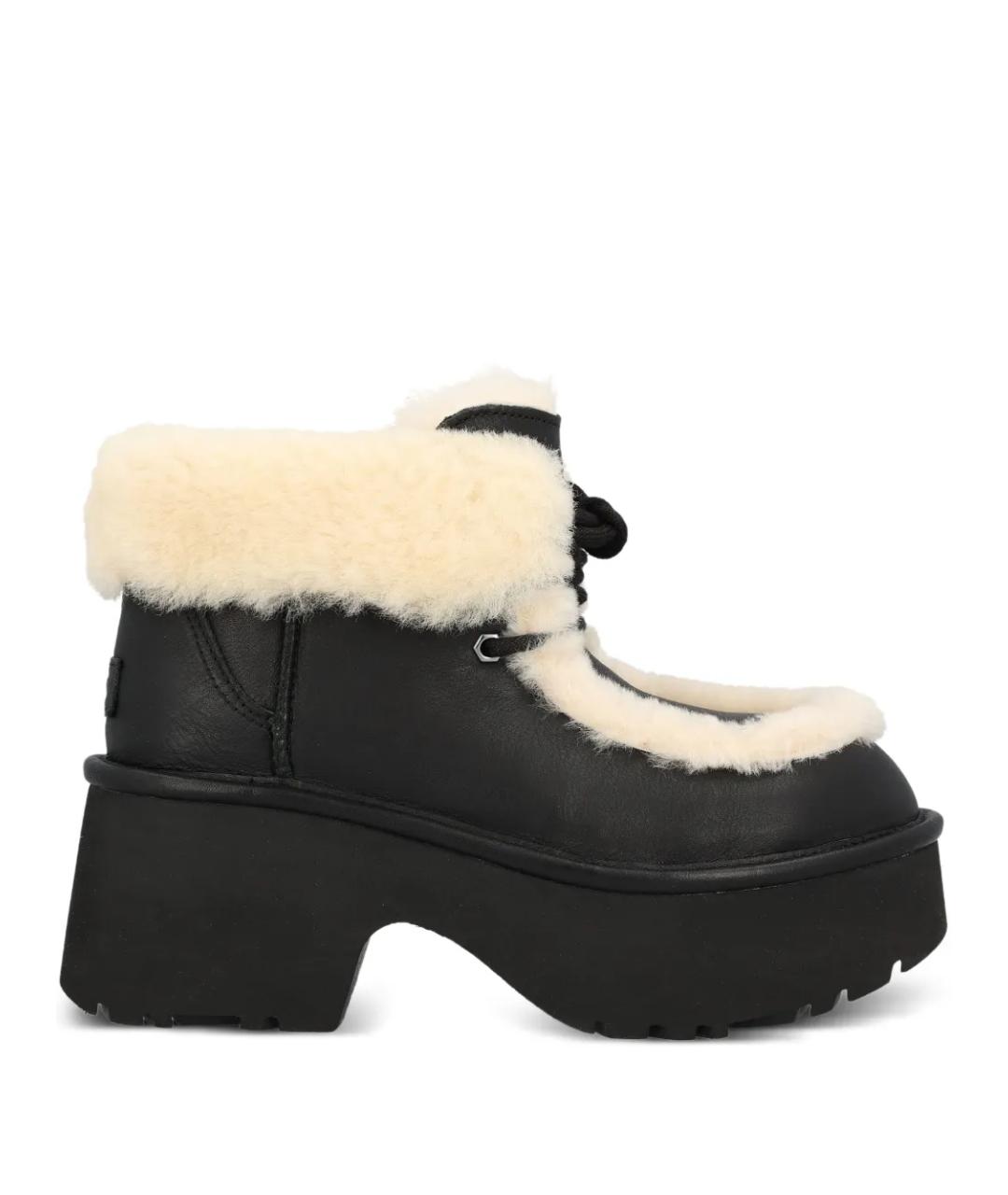 UGG AUSTRALIA Черные кожаные сапоги, фото 1