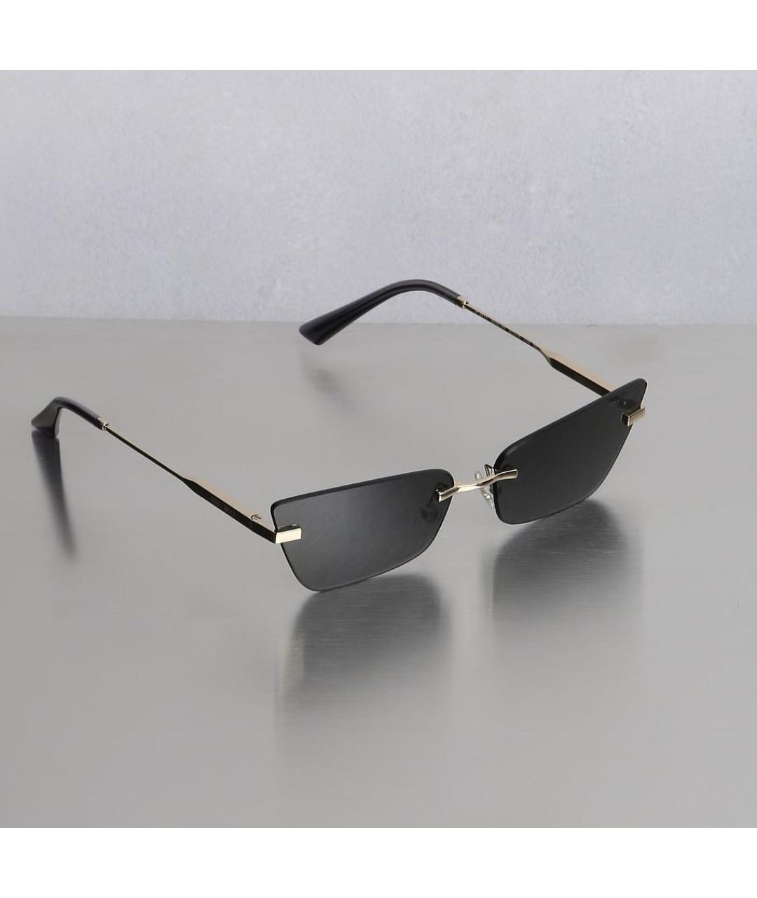 JIMMY CHOO Золотые металлические солнцезащитные очки, фото 4