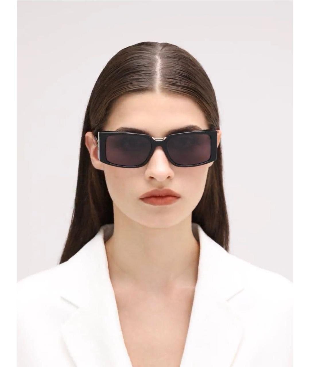 MAX MARA Черные пластиковые солнцезащитные очки, фото 4