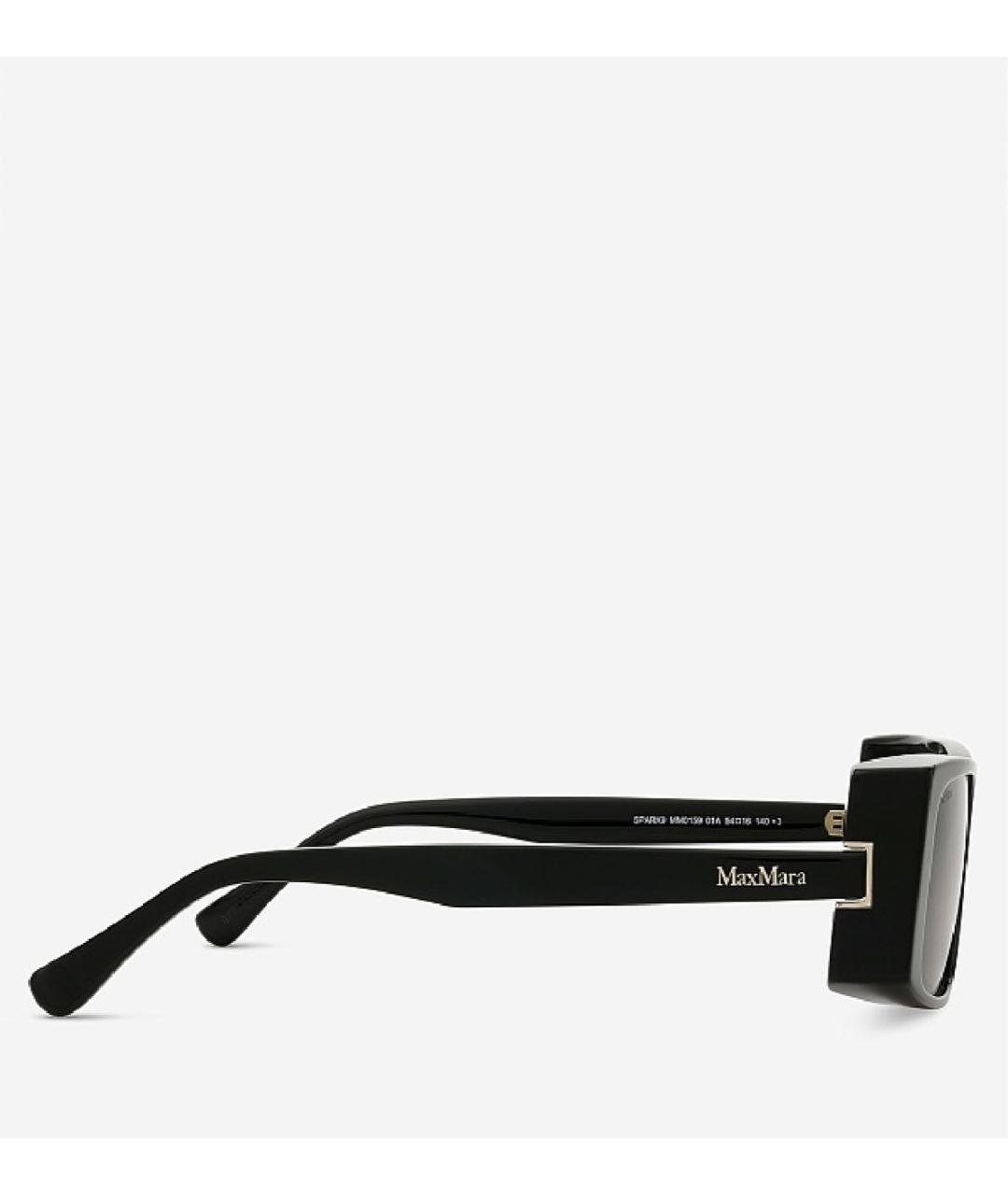 MAX MARA Черные пластиковые солнцезащитные очки, фото 2