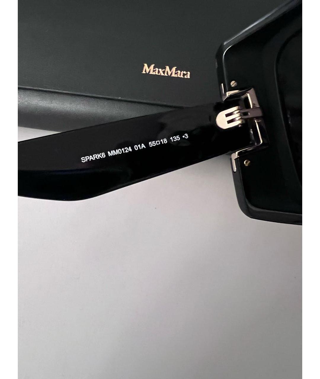 MAX MARA Черные пластиковые солнцезащитные очки, фото 7