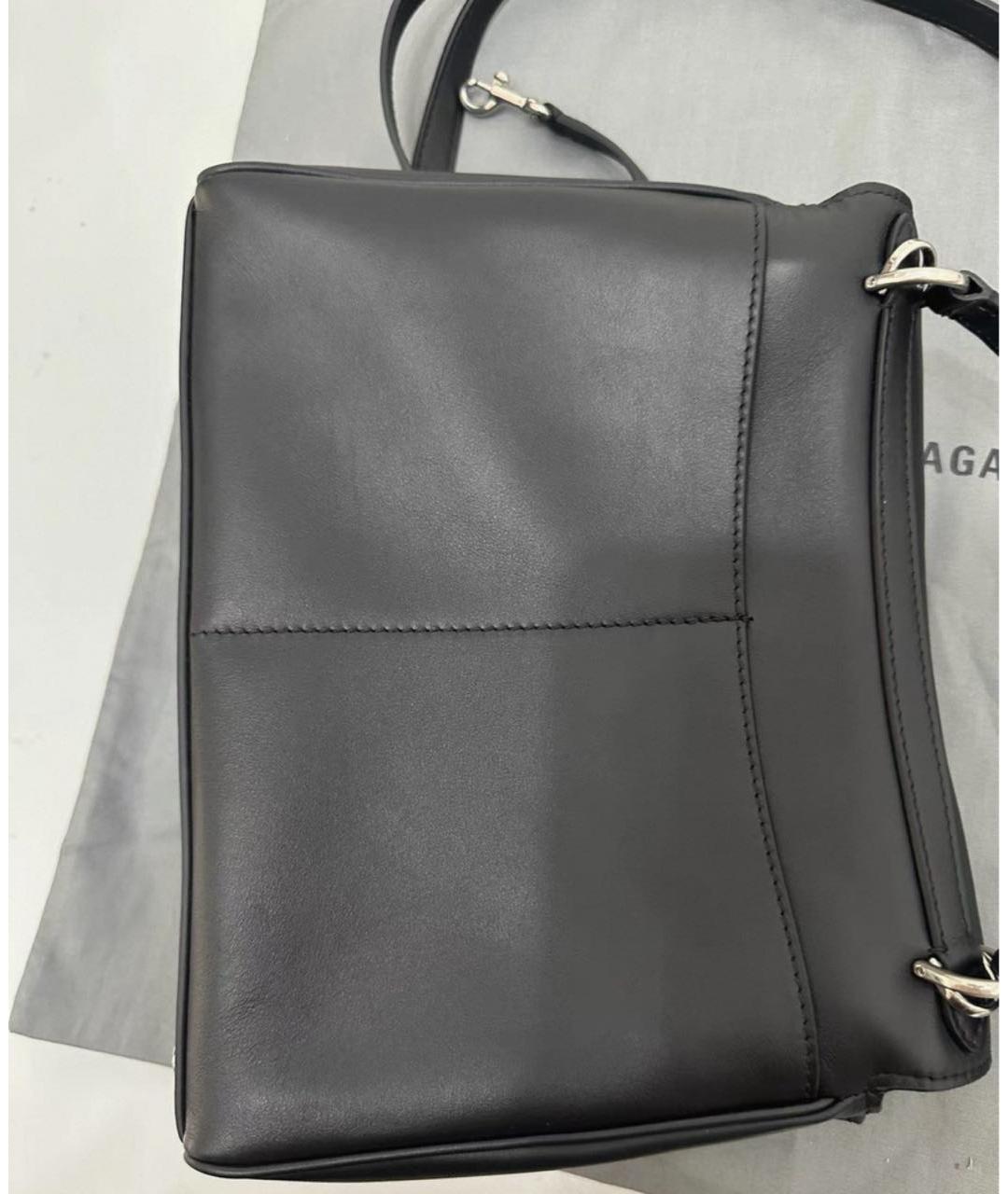 BALENCIAGA Черная кожаная сумка через плечо, фото 3