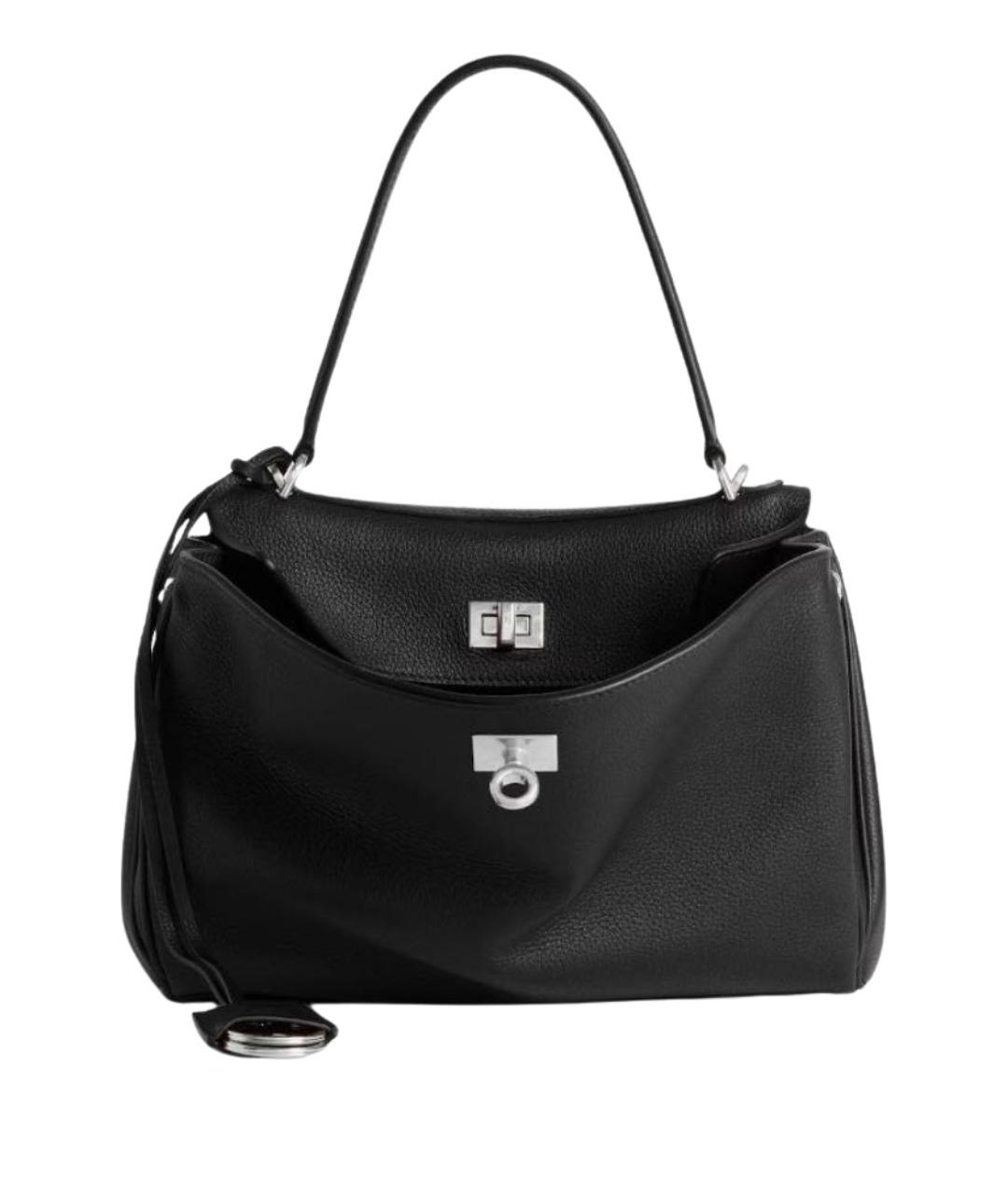 BALENCIAGA Черная кожаная сумка через плечо, фото 1