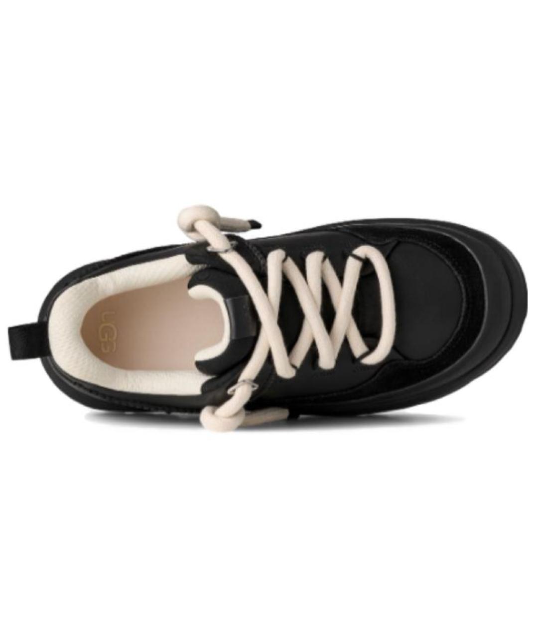 UGG AUSTRALIA Черные кожаные высокие кроссовки / кеды, фото 5