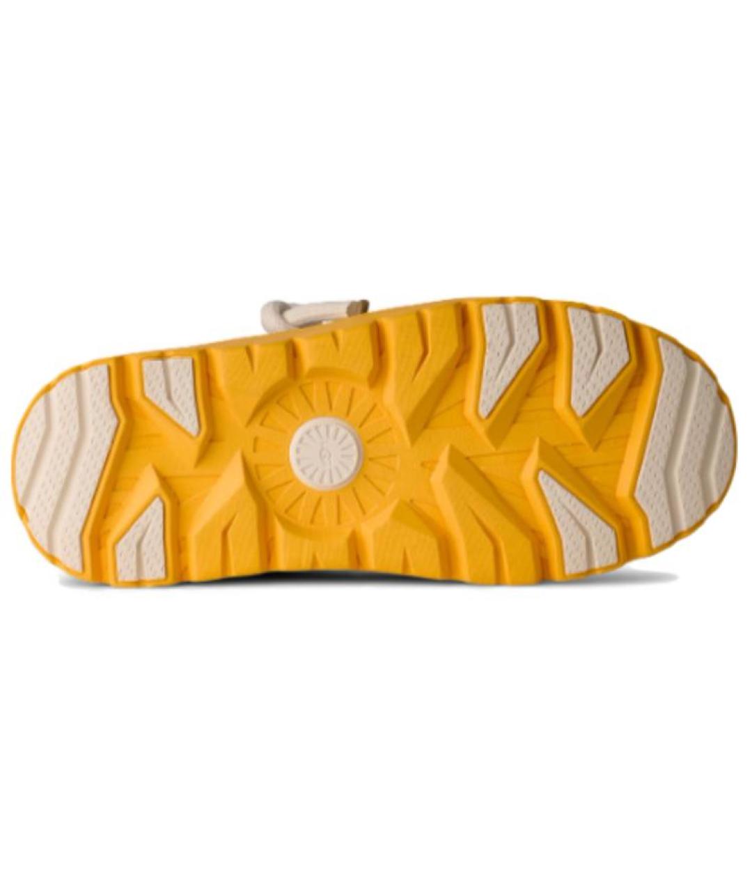 UGG AUSTRALIA Коричневые кожаные низкие кроссовки / кеды, фото 6