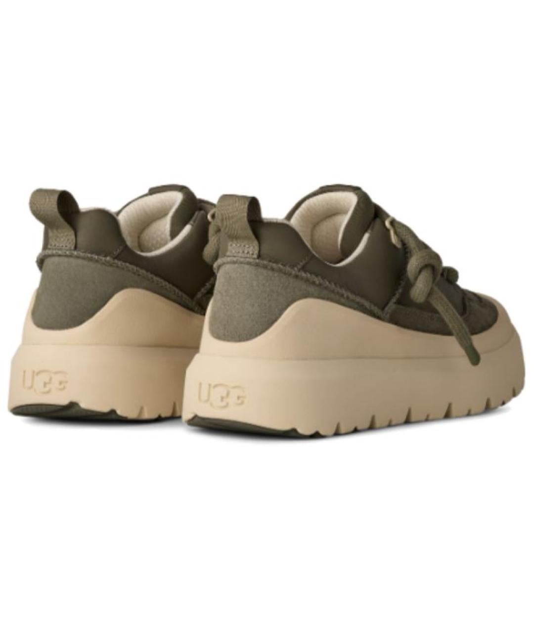 UGG AUSTRALIA Зеленые кожаные высокие кроссовки / кеды, фото 4