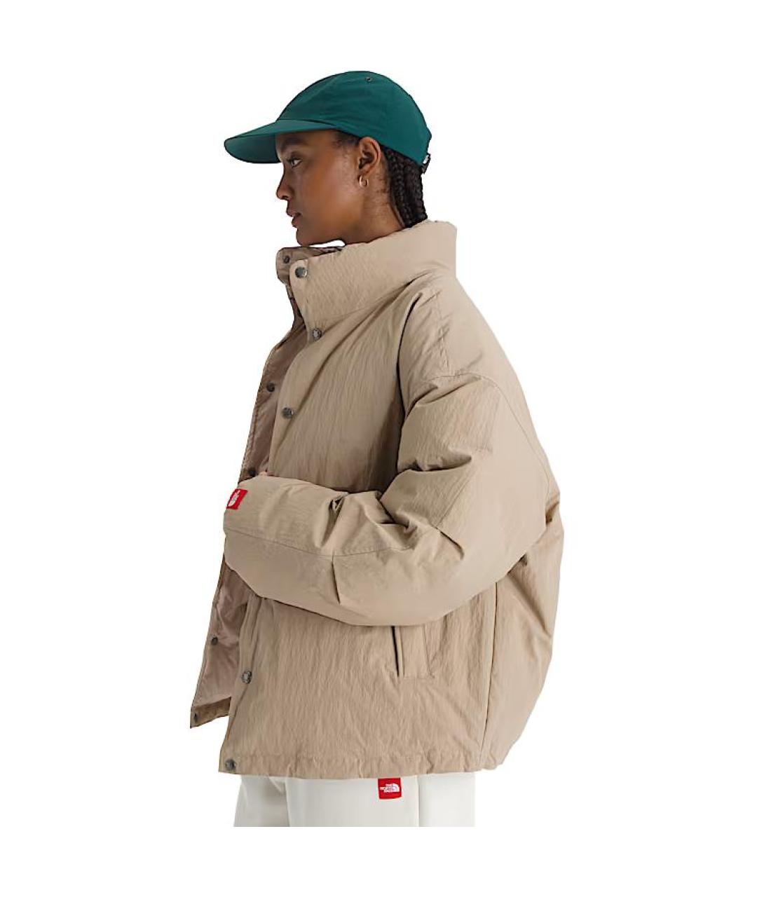 THE NORTH FACE Бежевый полиамидовый пуховик, фото 5