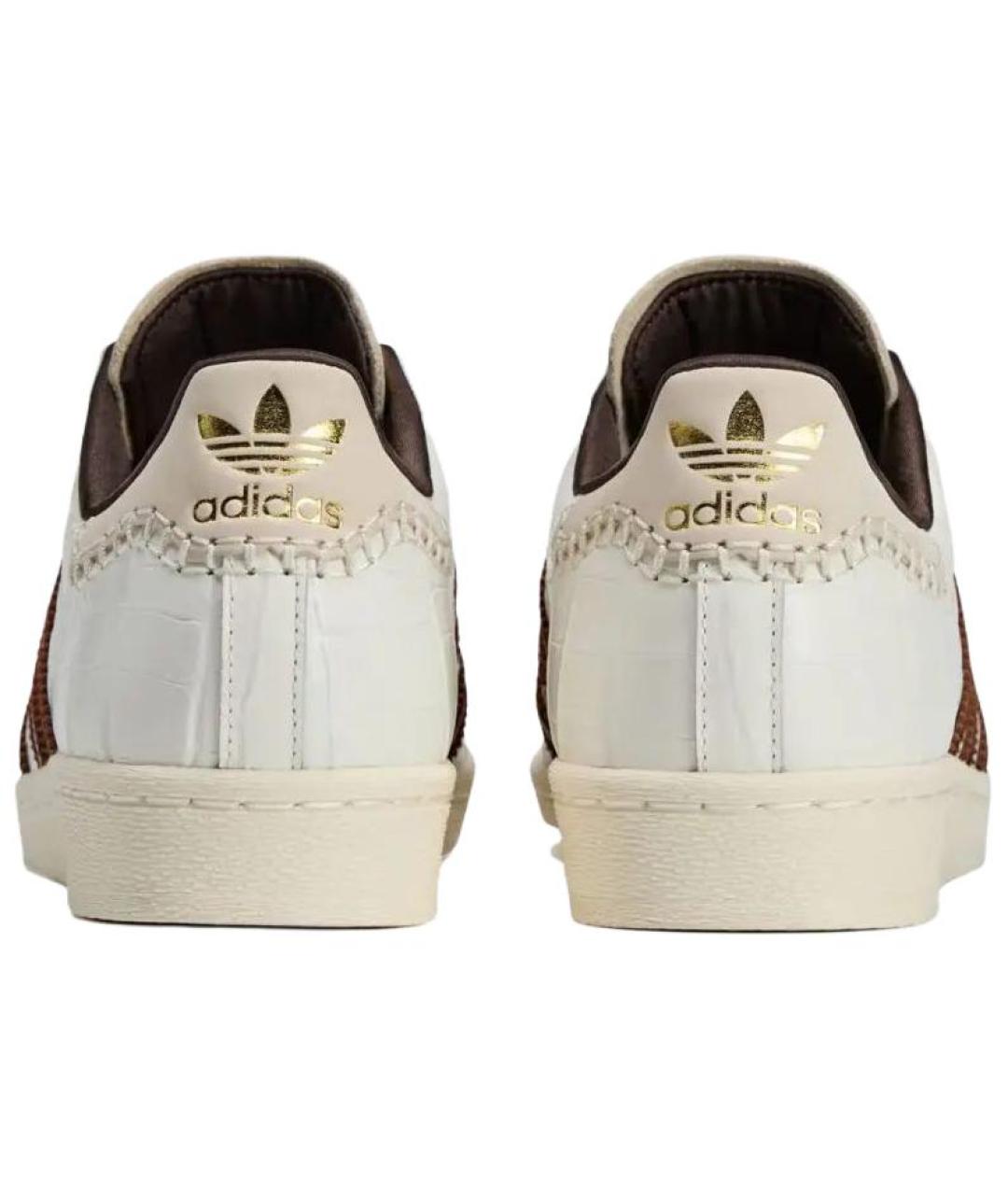 ADIDAS Бежевые кожаные кроссовки, фото 4