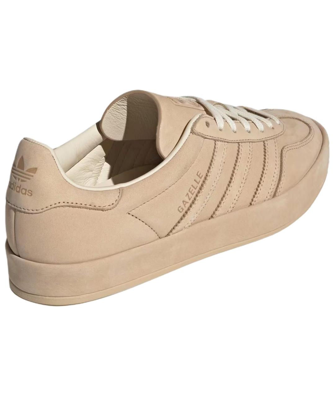 ADIDAS Бежевые кожаные кеды, фото 4