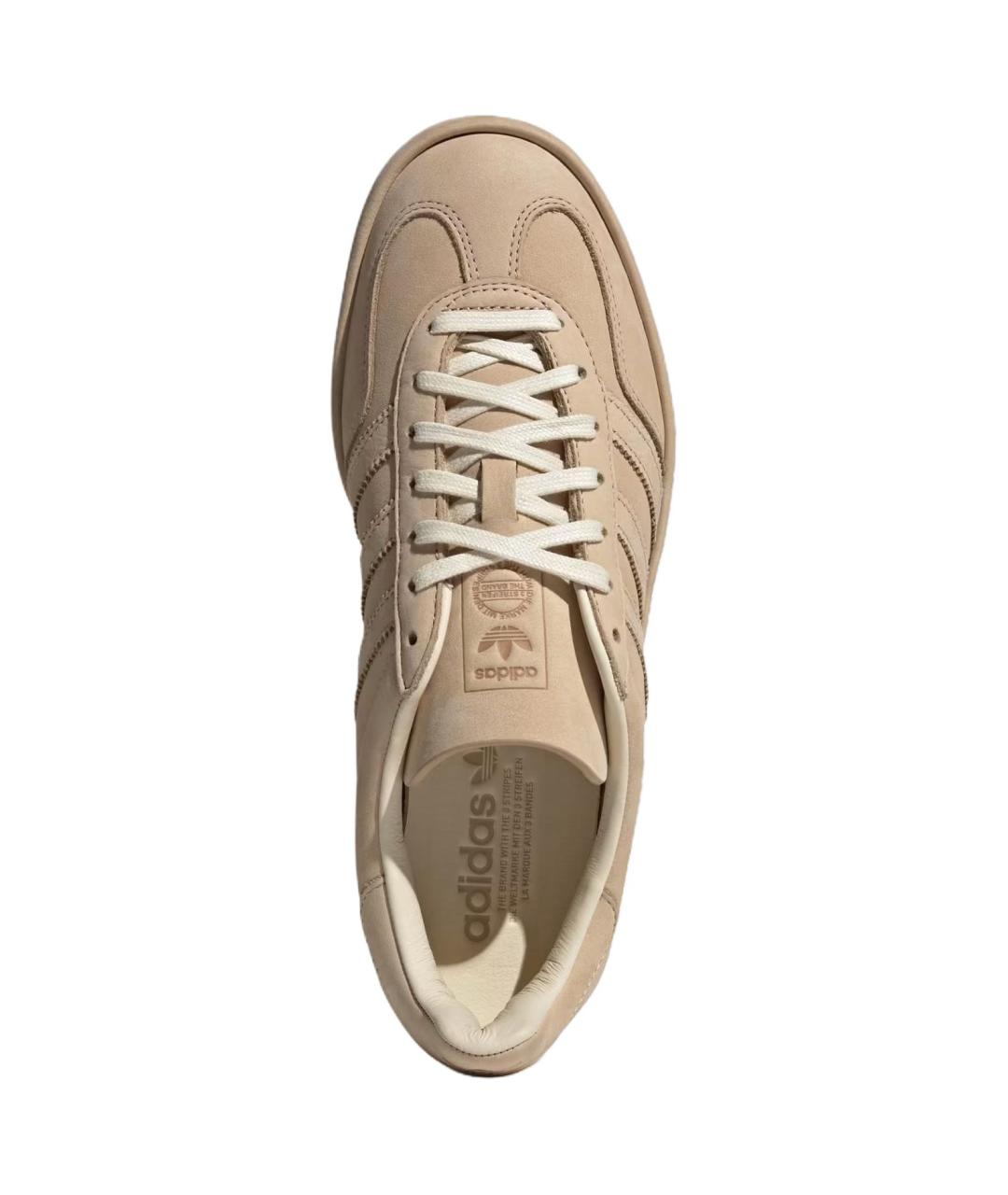 ADIDAS Бежевые кожаные кеды, фото 5