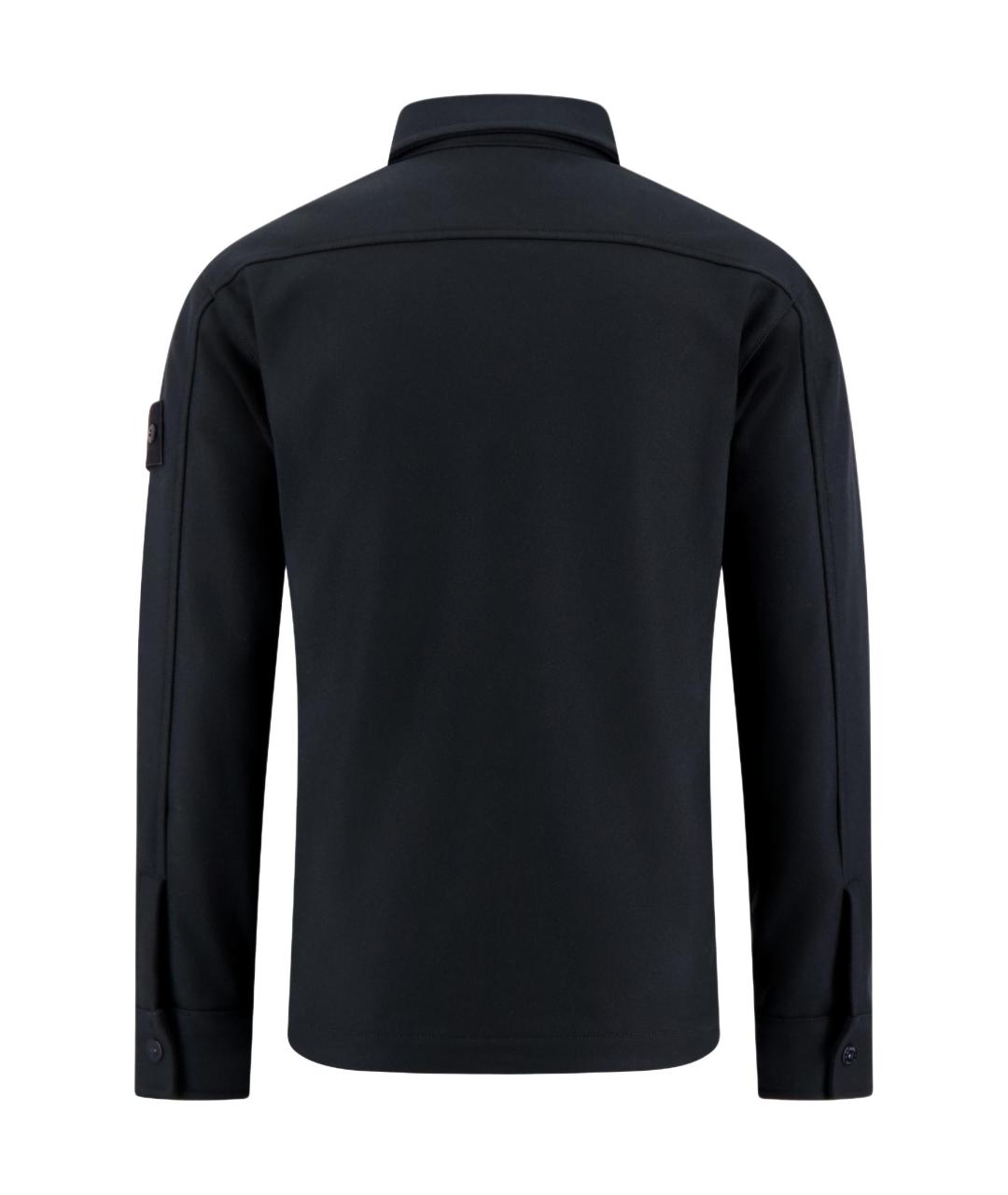 STONE ISLAND Темно-синяя хлопковая кэжуал рубашка, фото 2