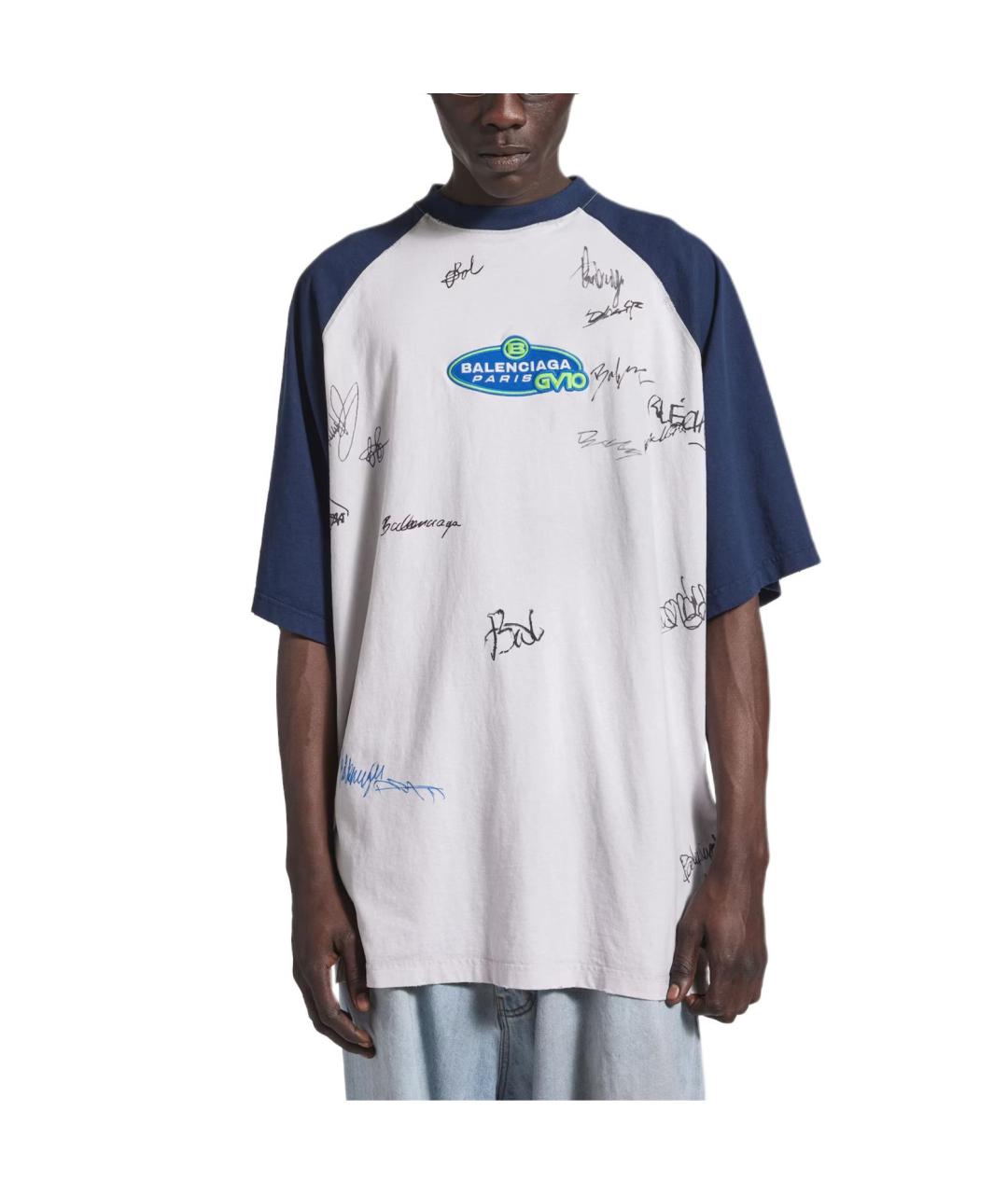 BALENCIAGA Белая хлопковая футболка, фото 3