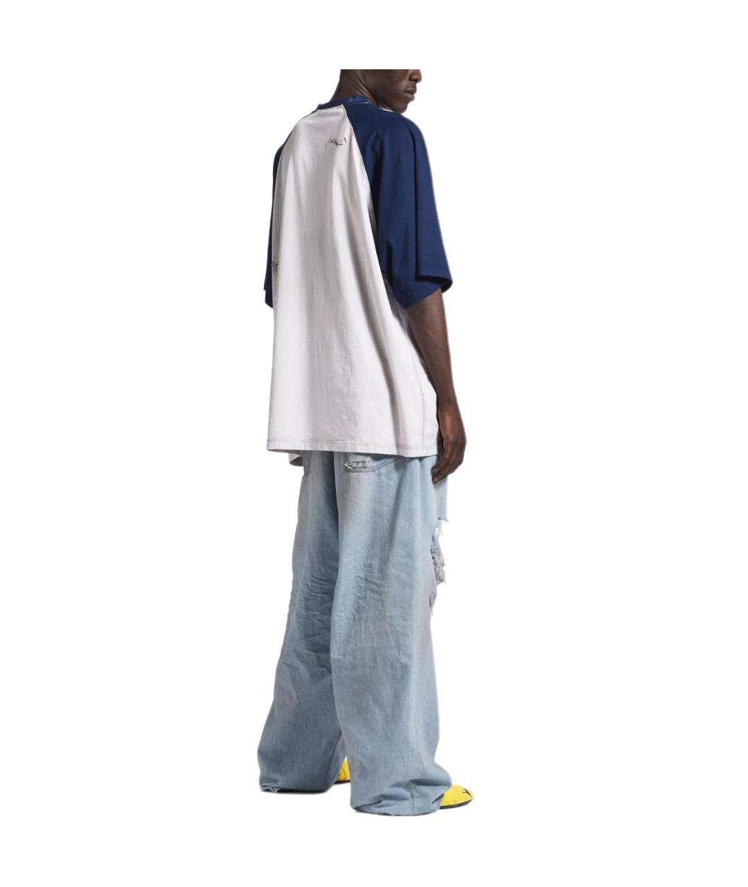 BALENCIAGA Белая хлопковая футболка, фото 4