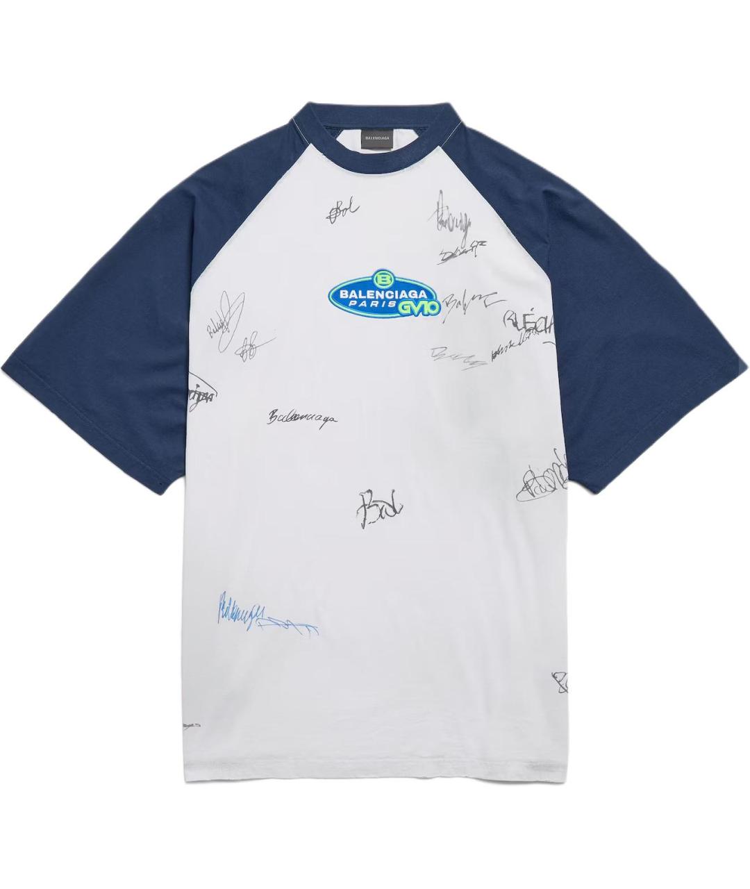 BALENCIAGA Белая хлопковая футболка, фото 1