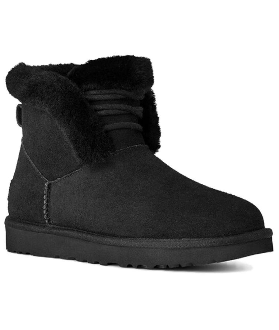 UGG AUSTRALIA Черные замшевые ботинки, фото 4