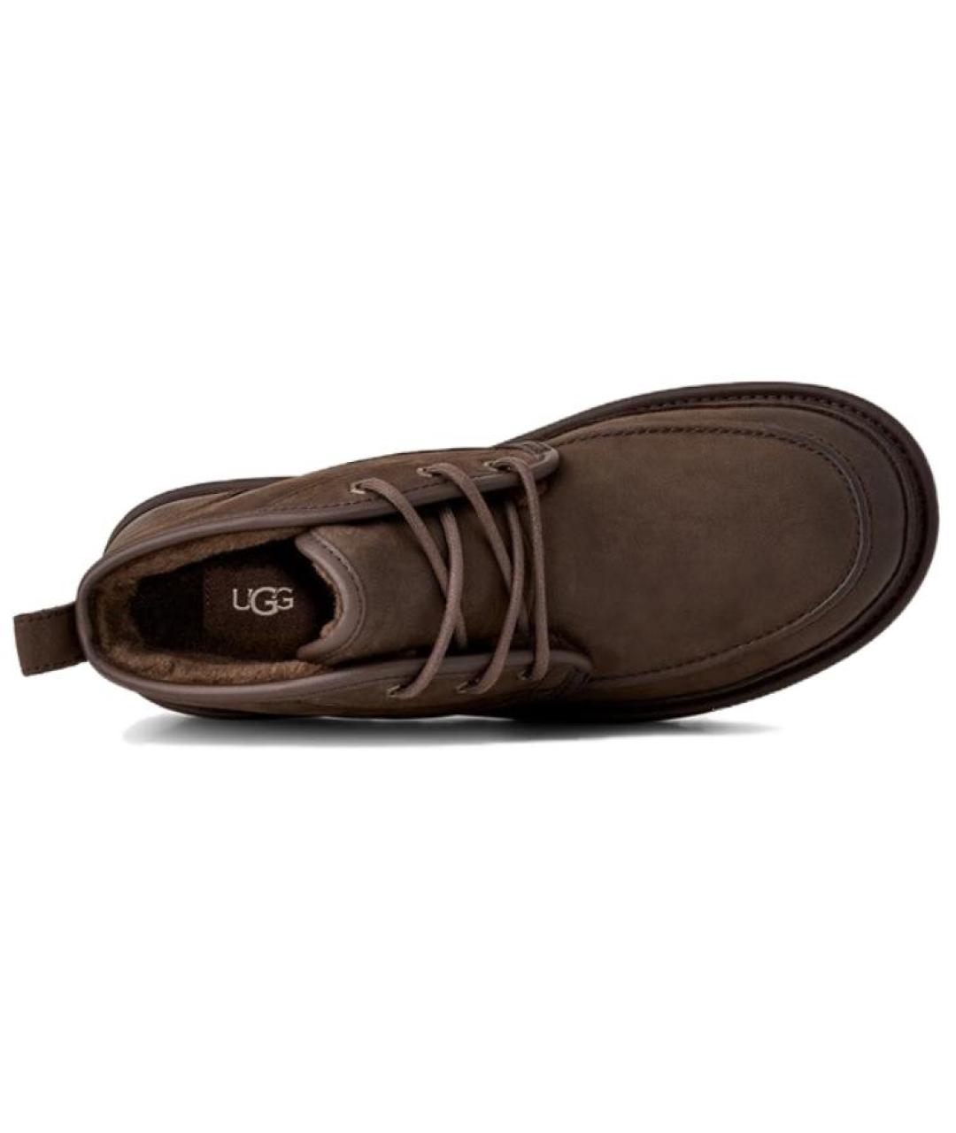 UGG AUSTRALIA Коричневые замшевые высокие ботинки, фото 5