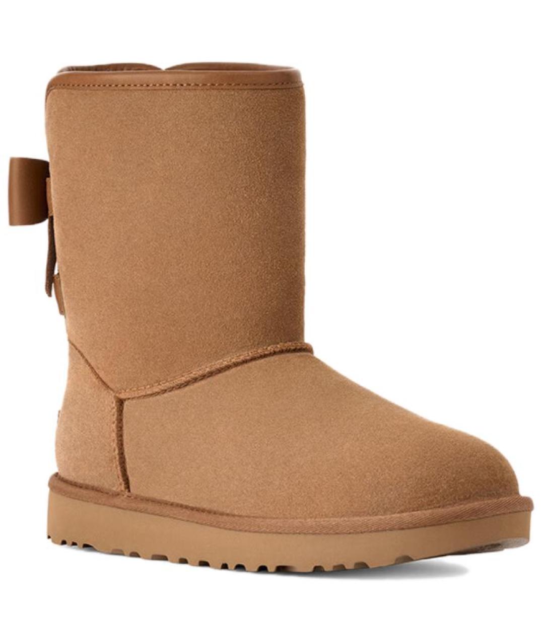 UGG AUSTRALIA Коричневые замшевые ботинки, фото 4
