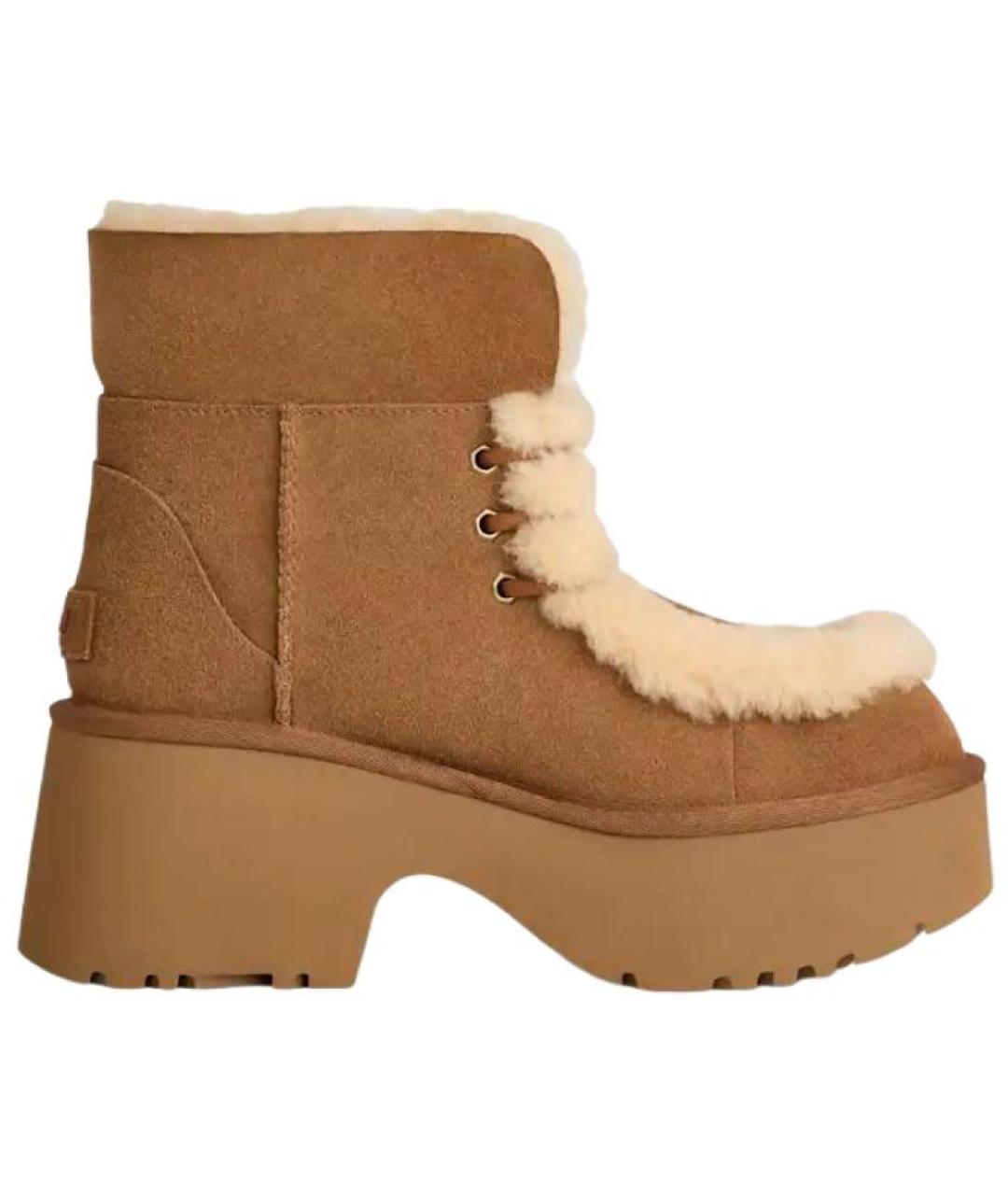 UGG AUSTRALIA Коричневые замшевые ботинки, фото 2