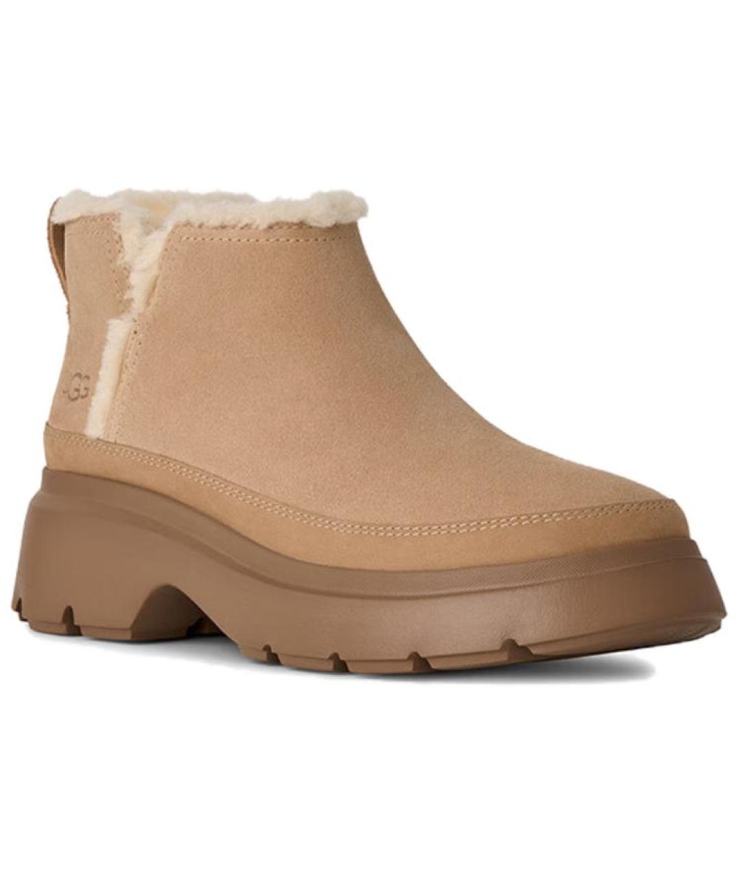 UGG AUSTRALIA Бежевые замшевые ботинки, фото 4