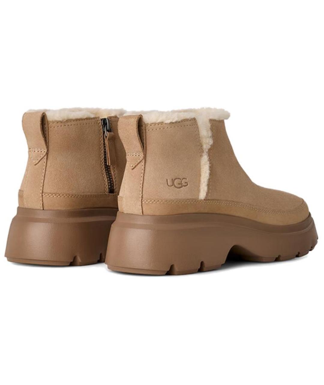 UGG AUSTRALIA Бежевые замшевые ботинки, фото 5