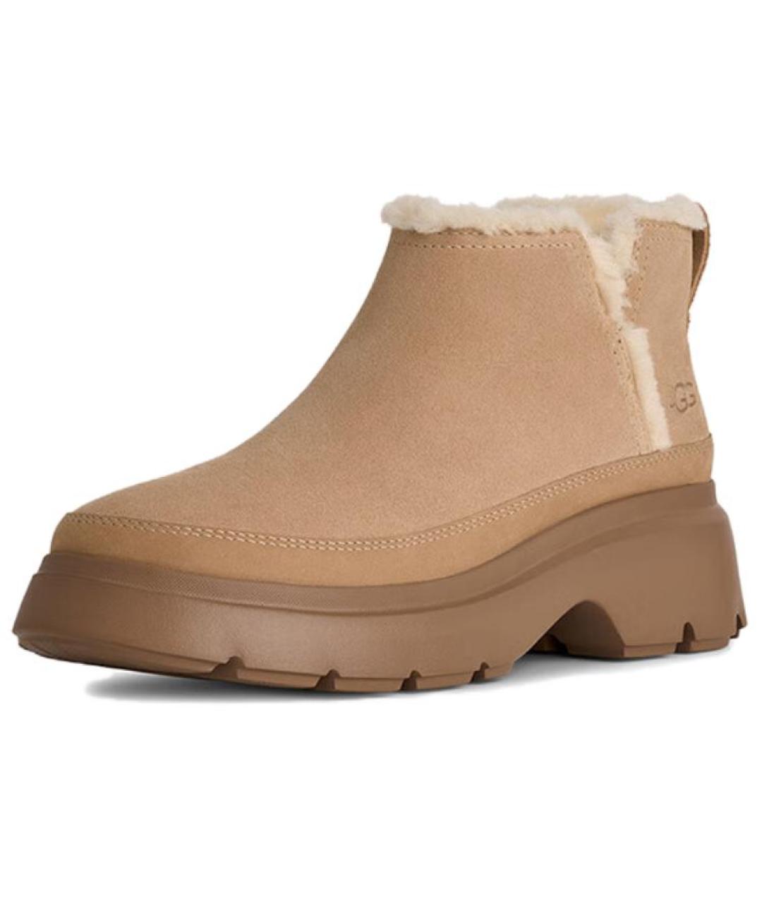 UGG AUSTRALIA Бежевые замшевые ботинки, фото 3