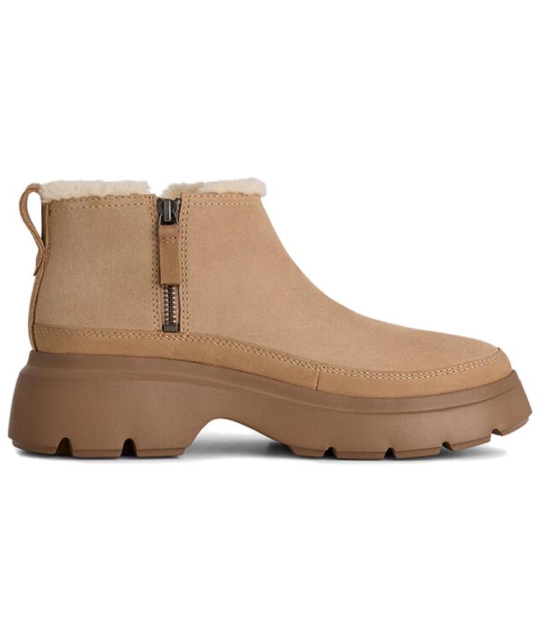 UGG AUSTRALIA Бежевые замшевые ботинки, фото 2