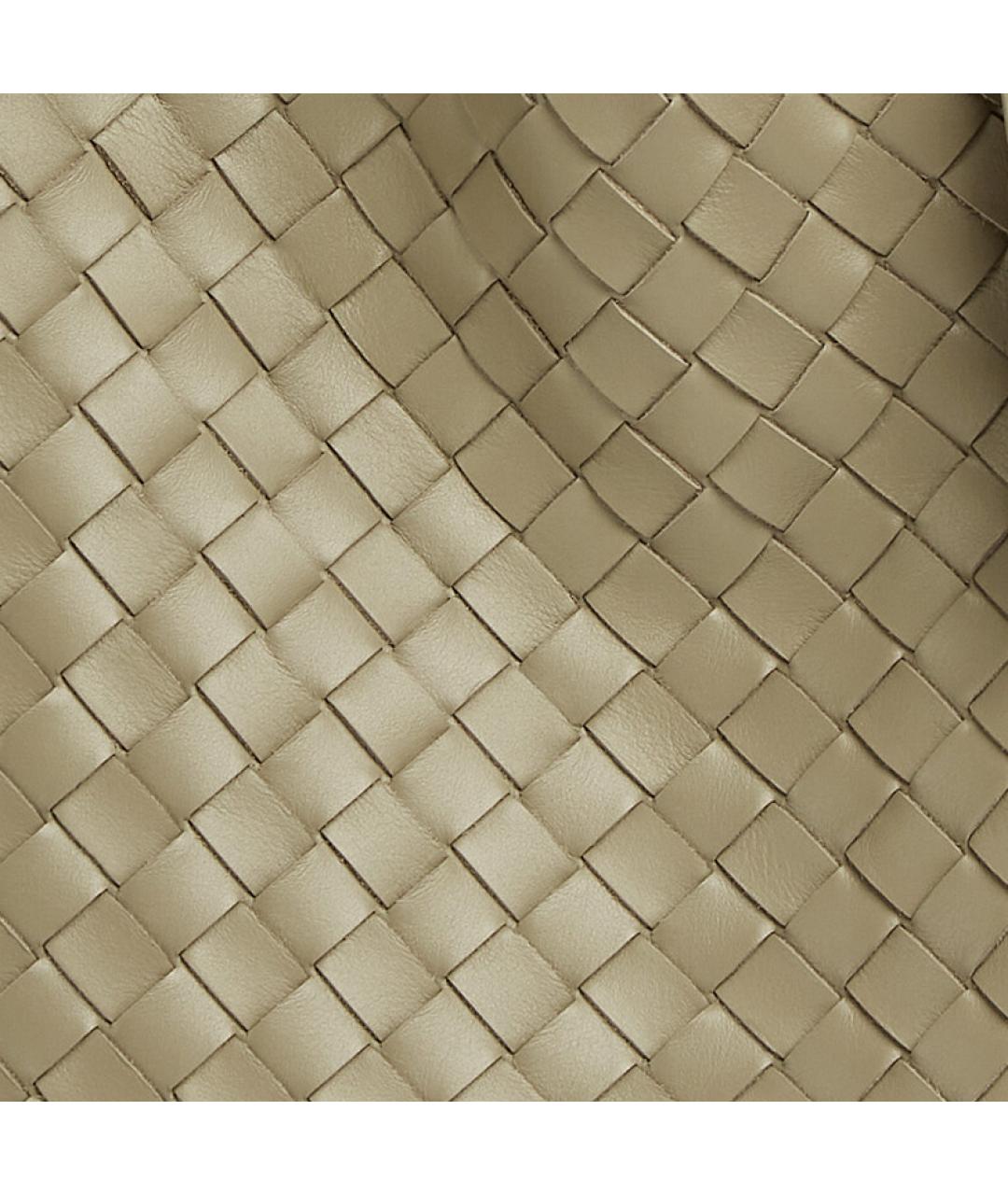 BOTTEGA VENETA Бежевая кожаная сумка на плечо, фото 4