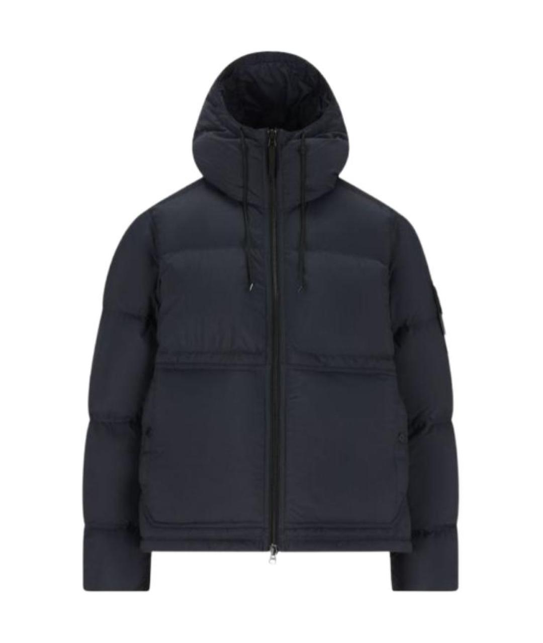 STONE ISLAND Темно-синий пуховик, фото 1