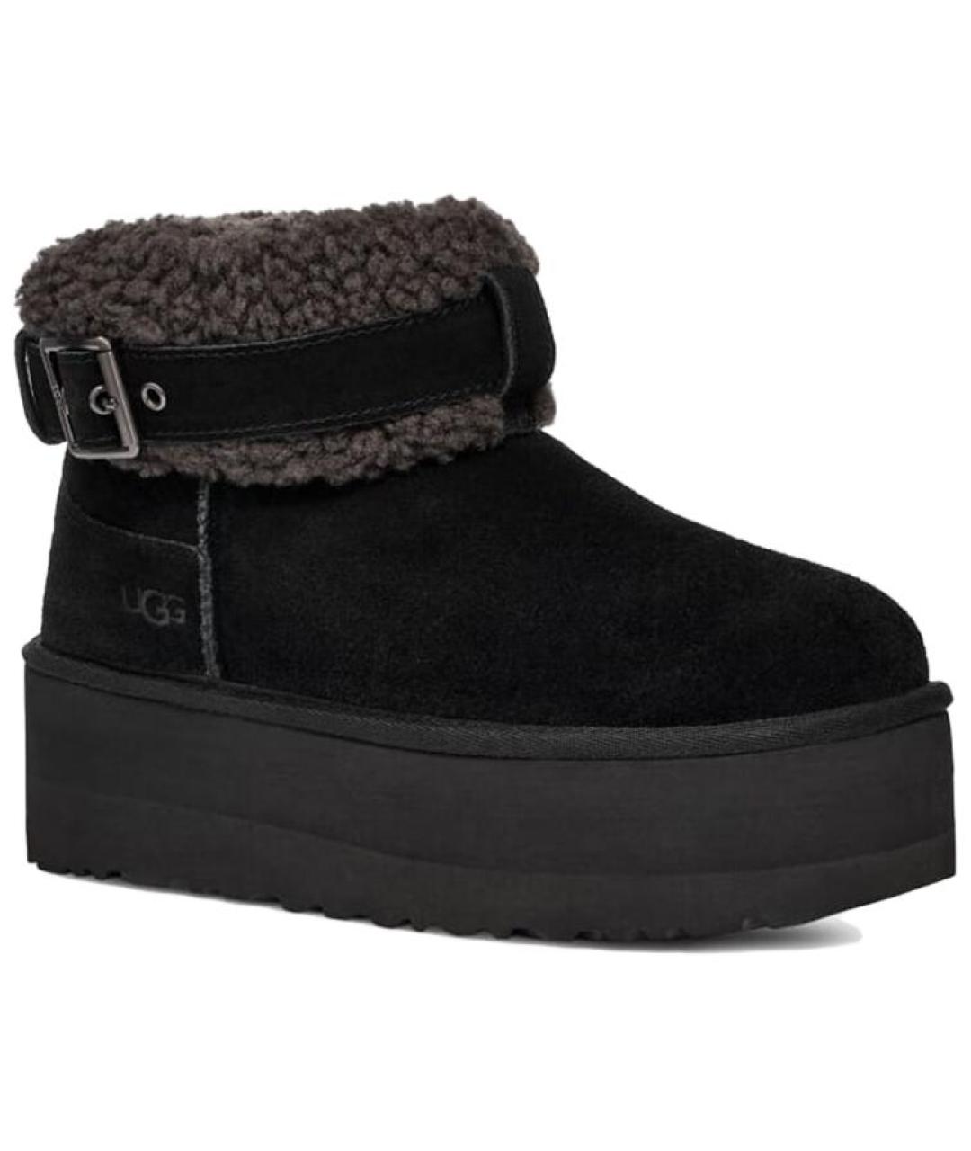 UGG AUSTRALIA Черные нубуковые ботинки, фото 3