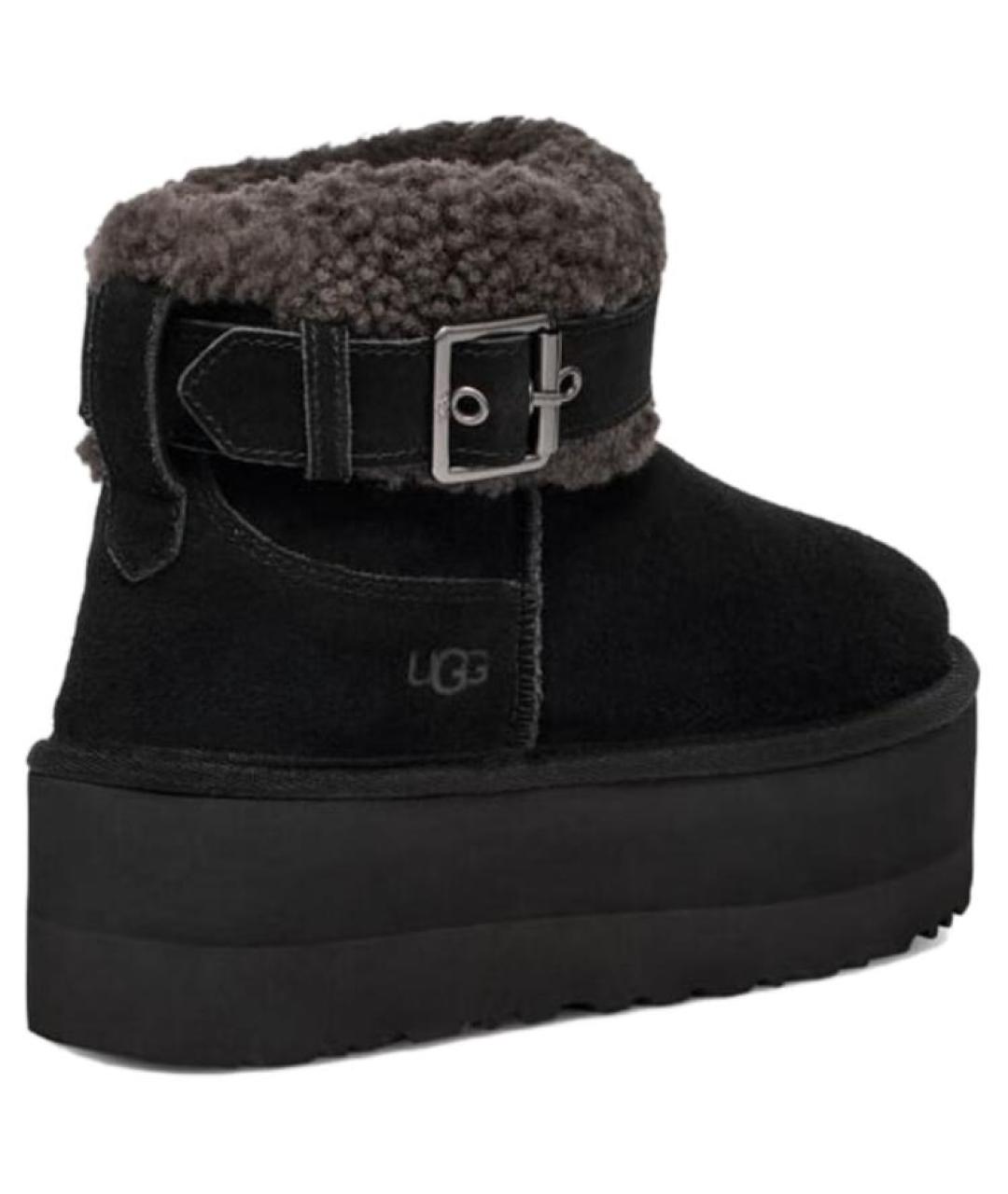 UGG AUSTRALIA Черные нубуковые ботинки, фото 5