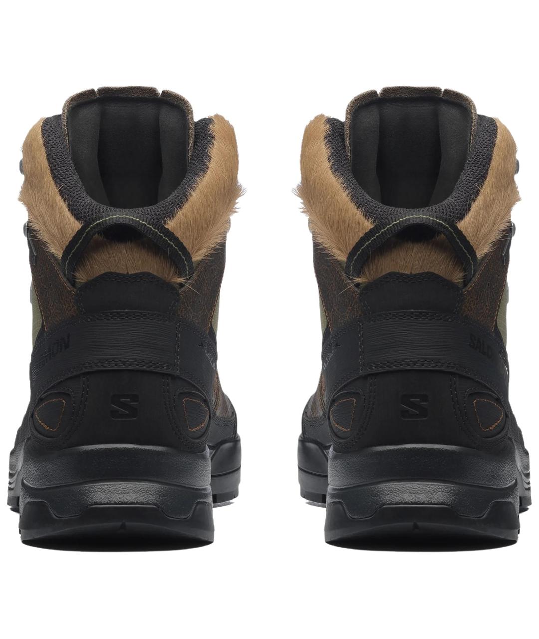 SALOMON Коричневые кожаные кроссовки, фото 4